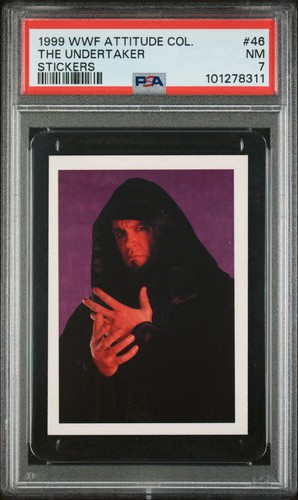 The Undertaker 1999 WWF Attitude Collection Sticker PSA NM 7 Pop 1 None^ HOF WWE