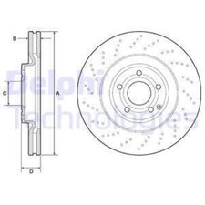 DELPHI 2x Bremsscheibe vorne &Oslash;344 mm f&uuml;r Mercedes-Benz CLS C218 X218