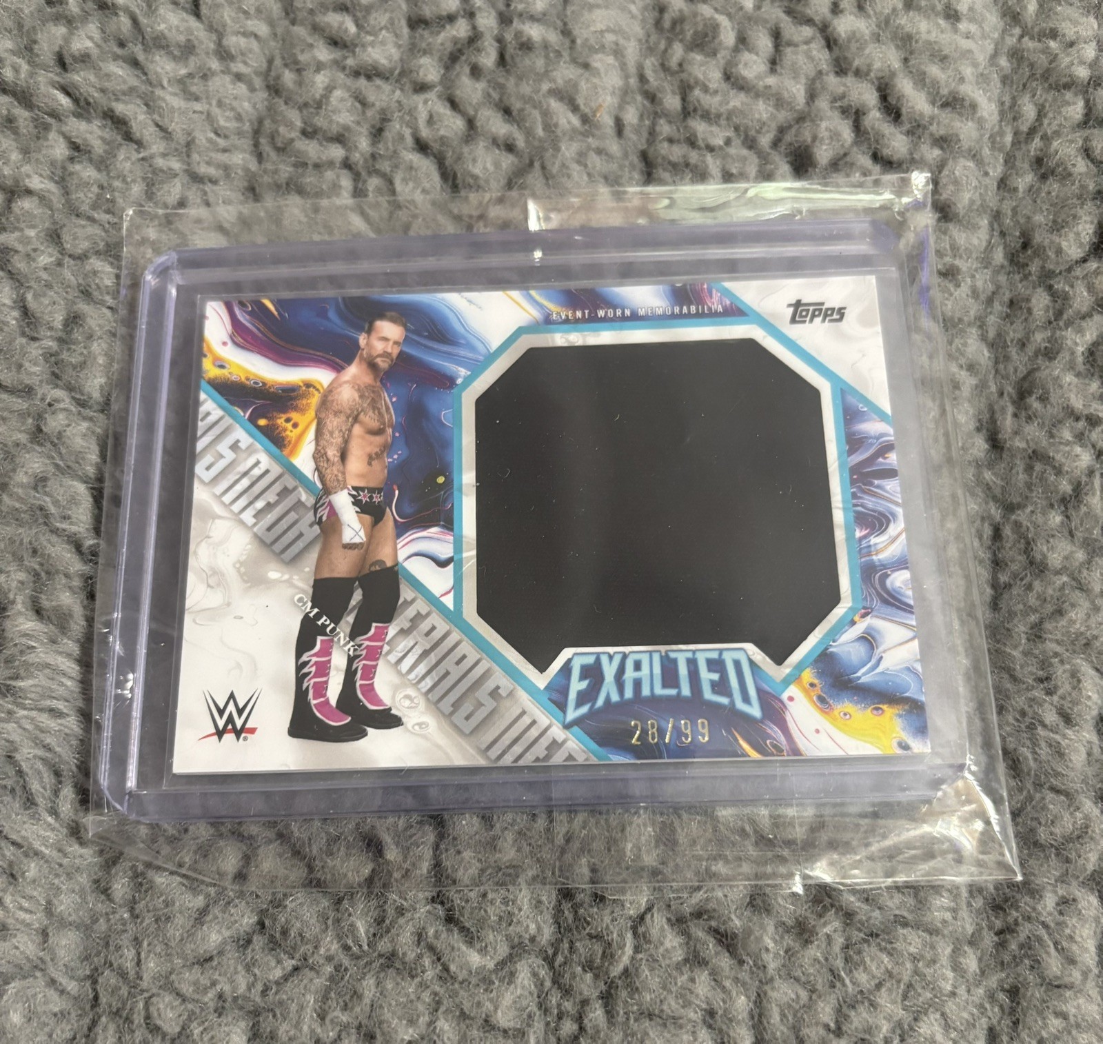 2025 Topps Exalted WWE Mega Materials CM Punk /99 Event Used view 1