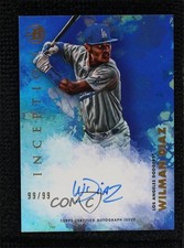 2021 Bowman Inception Blue Foil 99/99 Wilman Diaz #PA-WD Auto 0m0
