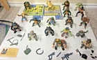 Teenage Mutant Ninja Turtles Vintage lot 18 action figures and some card backs