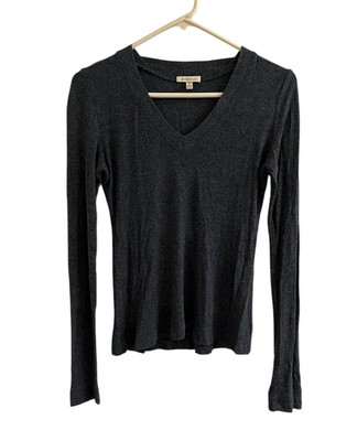 Bordeaux Knit Top Size Small Womens Gray Long Sleeve Comfort