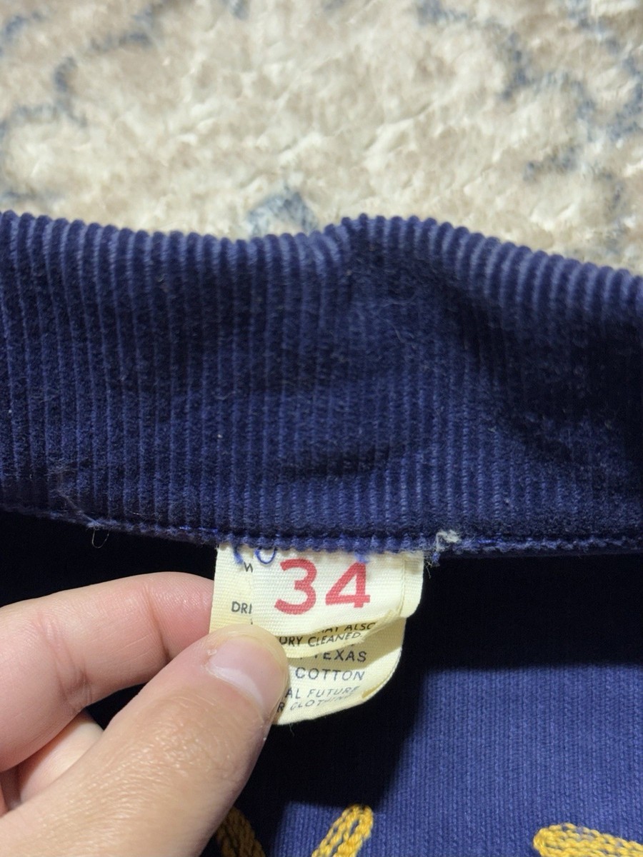 Vintage 50s 60s FFA Jacket Chain Stitch Corduroy Talon Zipper