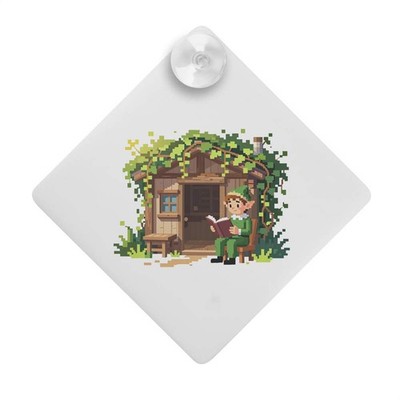 Saugnapf Auto Fenster Schild ''Elfenlesebuch draußen Cottage'' (CG00036806)