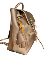Hollis Drawstring Backpack Mocha Tassel Women Bag Boho Chic Purse 13x11