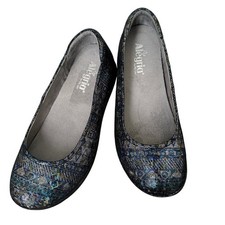 Alegria Petal Rave on the Nile Womens Size 8 Slip-On Flats Leather Comfort Shoes