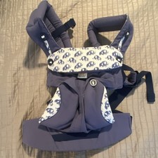 Ergobaby Four Position 360 Elephant Dance Baby Carrier Blue White Adjustable