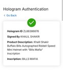Khalil Shakir Buffalo Bills Signed Mini Helmet w/Bills Mafia Insc Fanatics COA — photo 8