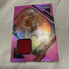 2025 Panini Prizm Pink Premier Patch Baker Mayfield #PJY-BMD