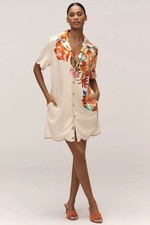 Farm Rio x Anthropologie Scalloped Shirt Dress  XL new with tag nwt