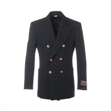 Gucci 22AW Wool Jacket 46 Men's Black 685870 Wool Double breasted Jacket
