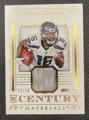 2015 PANINI NATIONAL TREASURES TYLER LOCKETT ROOKIE CENTURY MATERIALS #ed 23/49