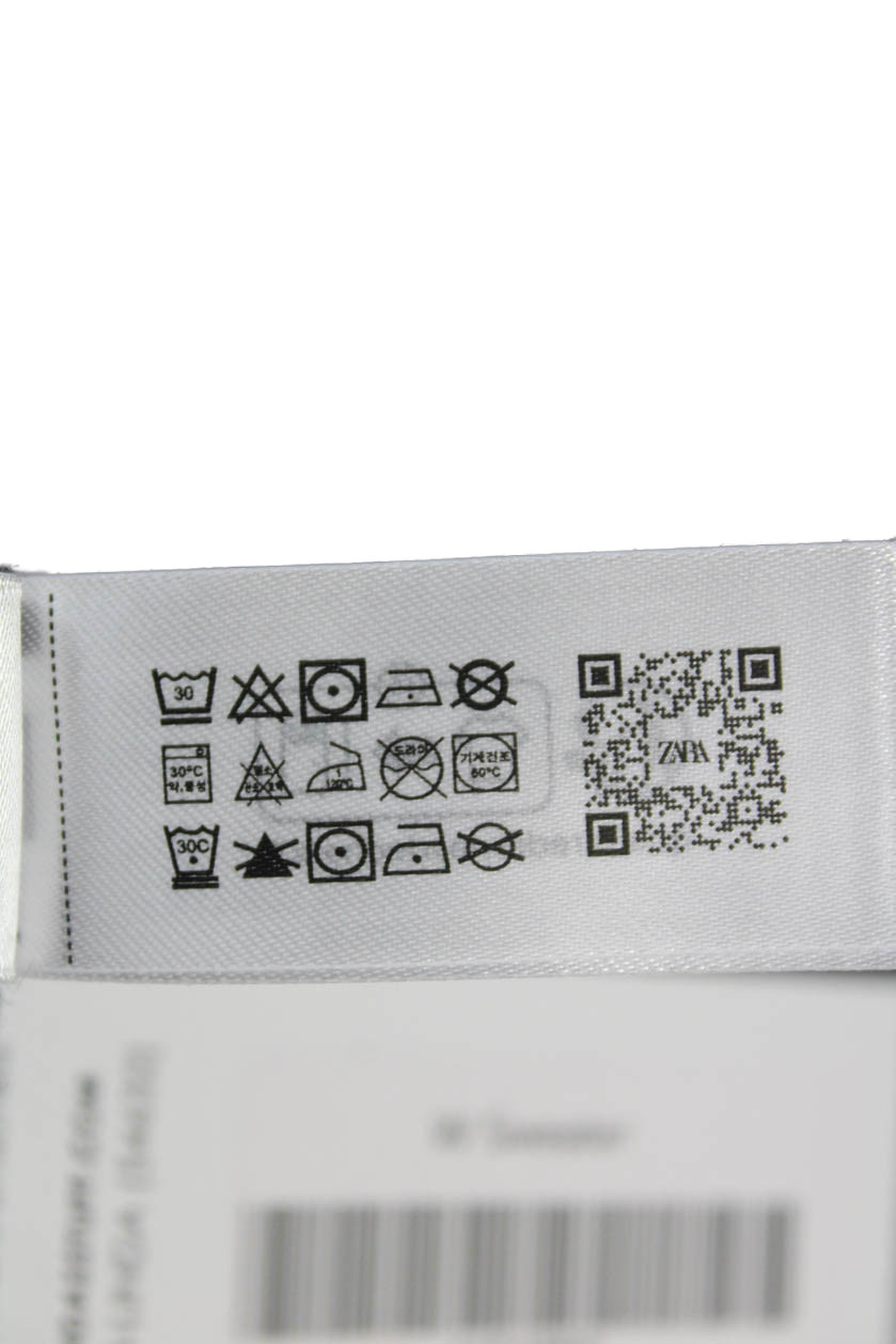 Zara Womens Basic Collared Short Sleeve Sweater G… - image 5