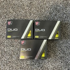 3 Dozen Wilson Staff Duo Soft 2.5 Golf Balls - Matte Yellow