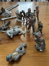 Vintage Lead Toy Soldiers and Artillery Figures Lot