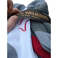 NEW 12 Pair True Religion Quarter Socks Men's 10-13 Shoe size 8-12