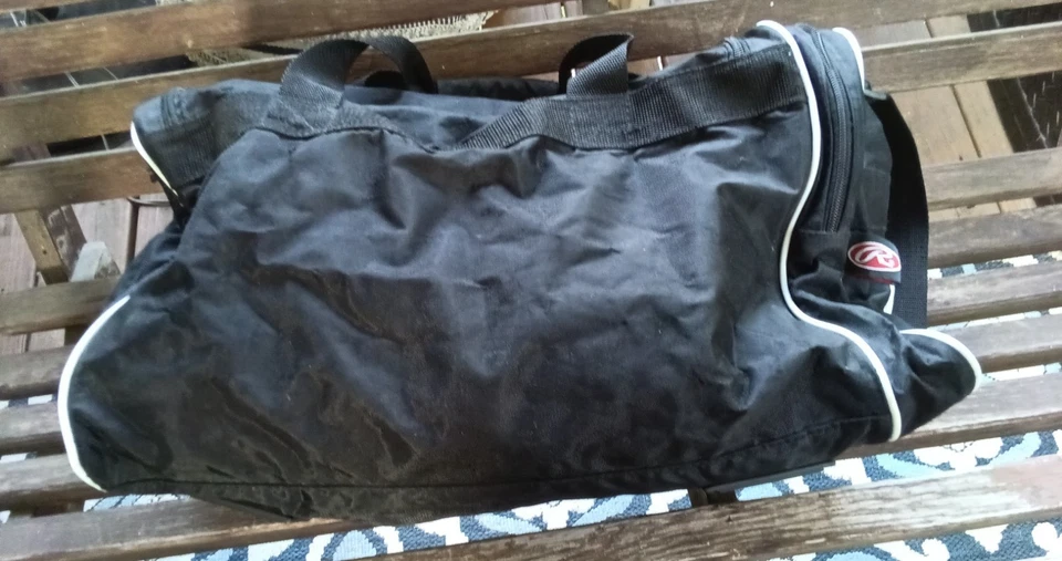 Bolsa de gimnasio Rawlings S#4195 negra 100 % nailon Foto 3 de 4