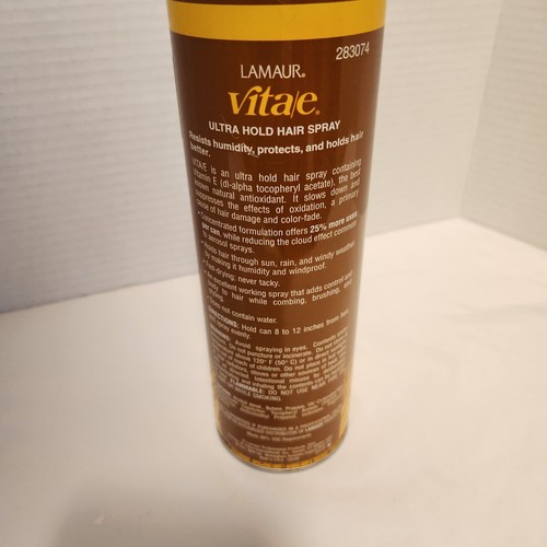 ZOTOS LAMAUR VITA/E Ultra Hold Hairspray 12 oz Discontinued, NEW Old Stock - Picture 2 of 4