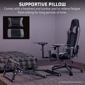 Hottoby Flight Racing Joystick Bracket with Gaming Chair and Pedal Mount