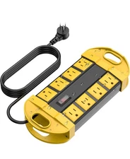 CCCEI Outdoor Power Strip Weatherproof with 8 Plug, Waterproof Extension Cord...