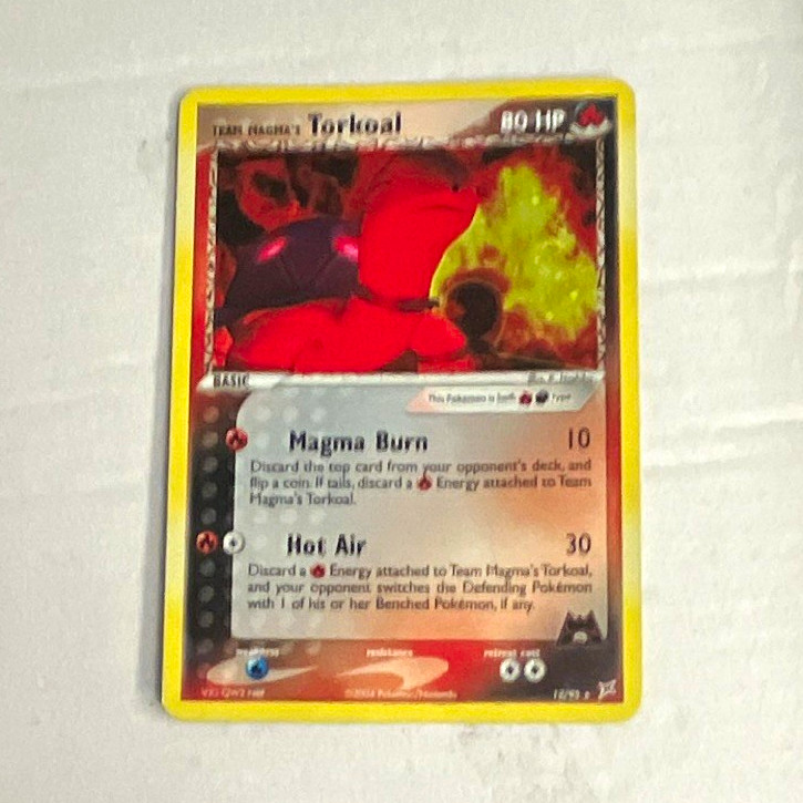 Pokemon Company Team Magma's Torkoal 12/95 EX Team Magma vs Aqua Holo Eng