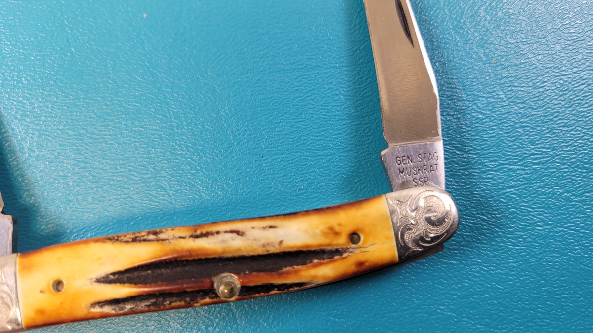 CASE XX 9 Dot 1981 Gen Stag Muskrat SSP Ltd Ed #170 Folding Knife