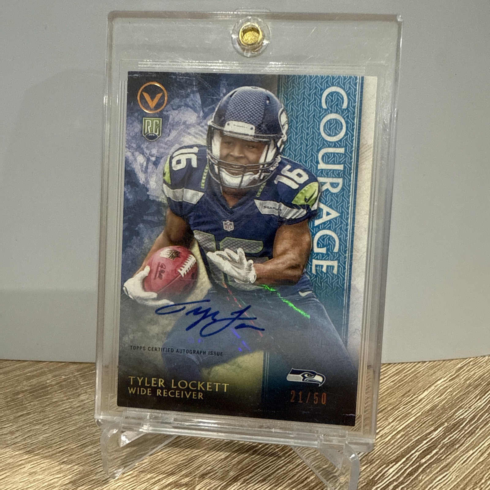 Tyler Lockett Topps Valor #134 Autograph-Courage