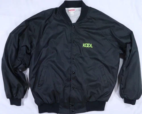 Hartwell sports kool menthol cigarette VTG 1980s 1990s satin bomber jacket XL video thumbnail