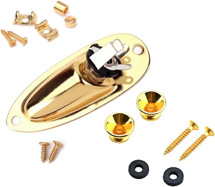 Alnicov Electric Guitar Hardware Set Guitar String Tree,Strap Button and Loaded