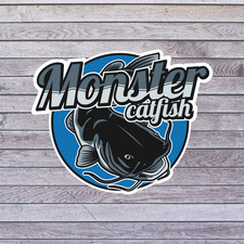 Monster Catfish Sticker Vinyl Decal Fishing Monster Catfish Angler Outdoor
