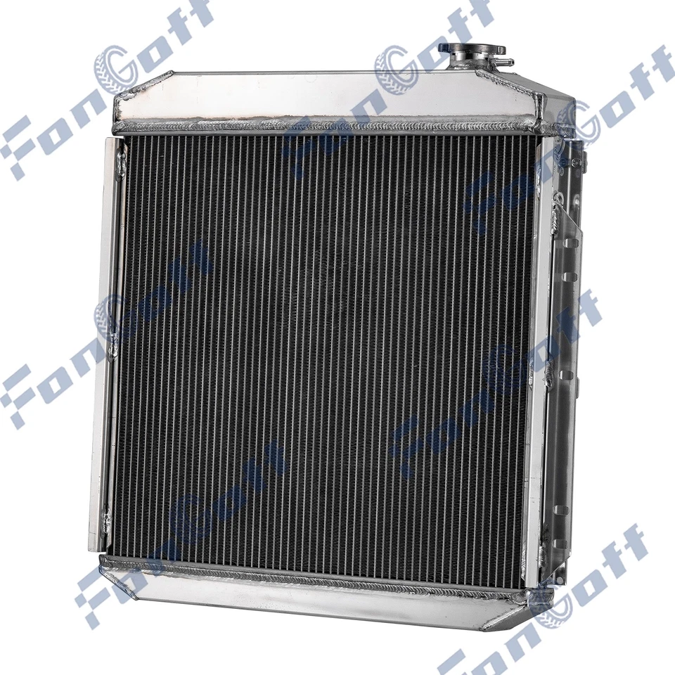 4 Row Aluminum Radiator Shroud Fan For 1953-1956 1955 Ford F100 F250 F350 CC5356 Foto 4 de 4