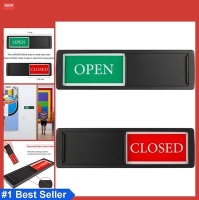 Open Closed Sign 7x2 Inch Slider Door Indicator Office Store Clinic Surgery