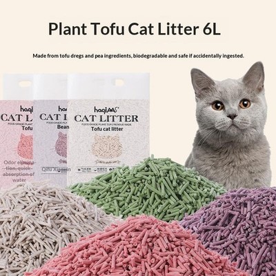 Original Plant Tofu Cat Litter 6L Green Tea Mixed Plant Cat Litter Fast Clumping