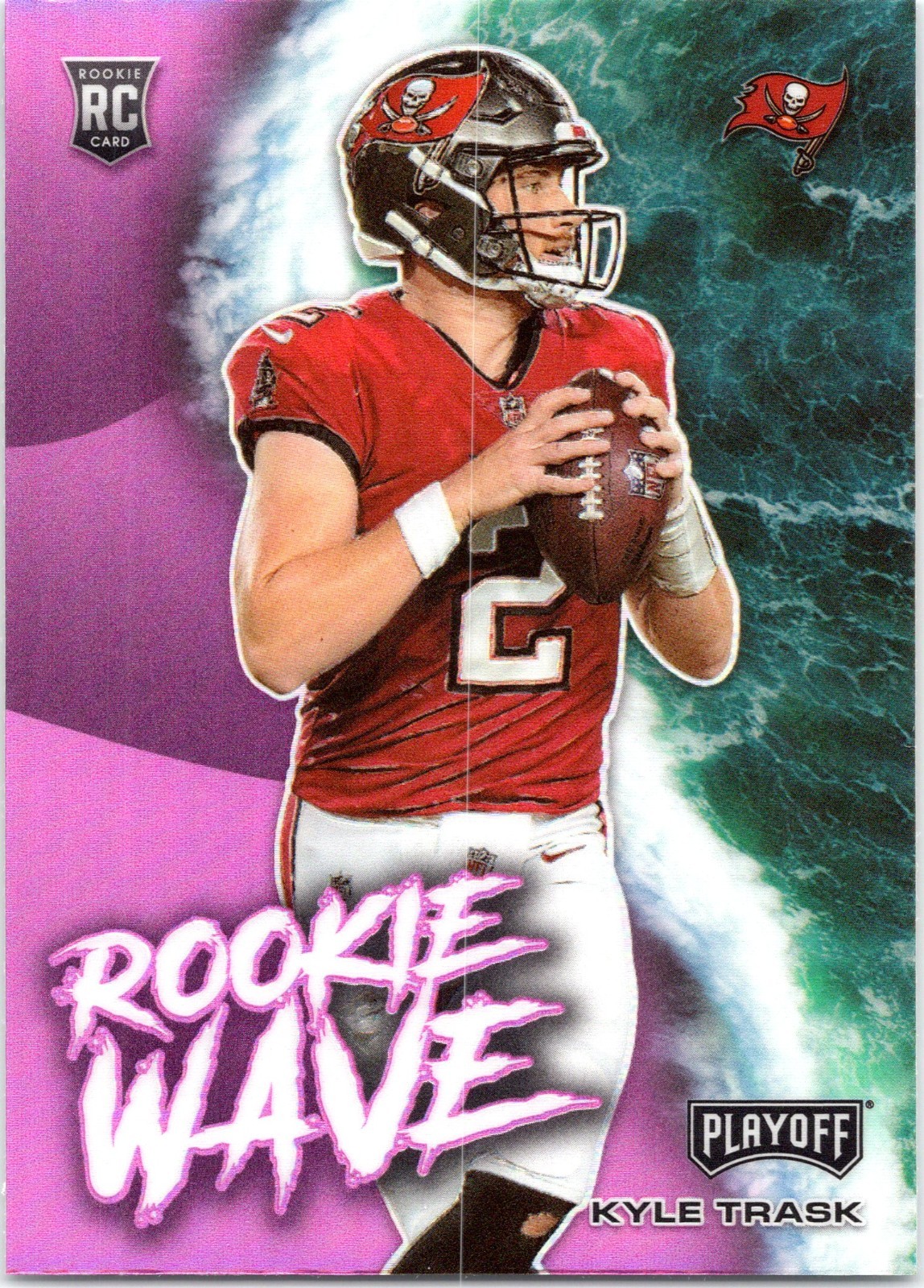 2021  Panini Playoff Rookie Wave Pink #RW-KTR Kyle Trask RC (A)  Buccaneers