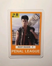 1988 California Penal League Rookie RICKY VAUGHN Major League Charlie Sheen
