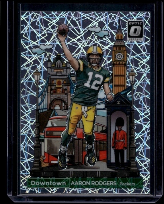 2023 Panini Donruss Optic Football Aaron Rodgers #4 International Downtown