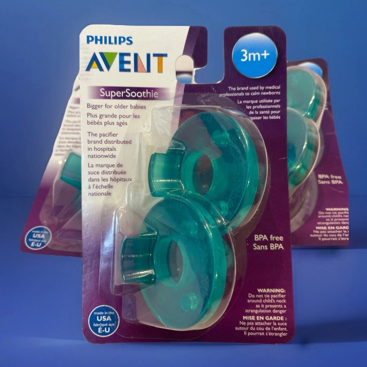 3X2 Packs Philips Avent Soothie Baby Pacifiers 3m+ SCF192/05 - Green FREESHIP❣️