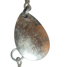 Vintage Evans 1/0 Spinner Bait Fishing Lure Silver Copper Tone Treble Hook 2.5"