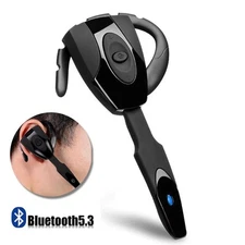 Wireless Trucker Bluetooth Headset Dual Mic Noise Cancelling Earpiece Earbuds