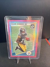 Panini Donruss Optic Rated Rookie Pink Prizm Kaleb Johnson Steelers NFL #322