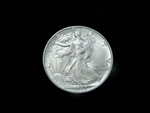 1943 50c Walking Liberty Silver Half Dollar - UNC