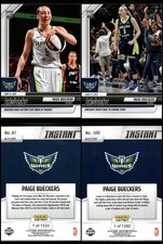 (2) 2025 Panini Instant WNBA Paige Bueckers ROOKIE CARDS SP Wings #61 & #100 RC