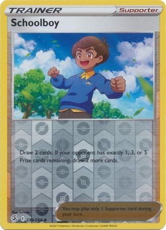 SCHOOLBOY 238/264 FUSION STRIKE POKEMON (REVERSE HOLO, NM)
