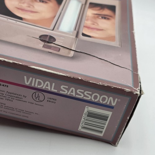 Specchio trucco vintage Vidal Sassoon 3 lati 4 vie illuminato modello VS475 funziona - Foto 8 di 13