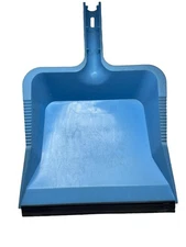 Large Vintage Quickie Plastics W/rubber Edge Light Blue Dust Pan