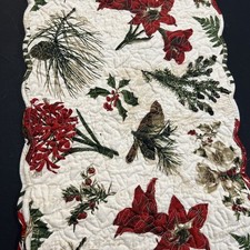 Park Designs 13 x 54" Nature Holiday Quilted Table Runner One Spot On Back