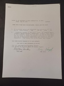 King Floyd (d. 2006) & Bobby Rush (WXOY Radio Roanoke) Signed 1973 Contract