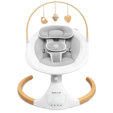 Jool Baby Nova Nature Baby Swing for Newborns with Natural Wood Toys, Electric M