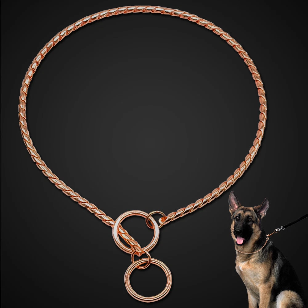 Rose gold top chain for dogs