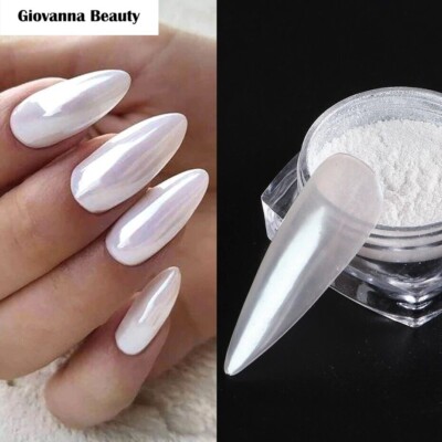 Chrome Nagelpuder Set – 6 Farben, Perlmutt-Effekt, Für Gelnägel (Glazed Donut Look)